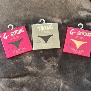 Heidi Klum Intimates Thong G-String bundle size S/M 0-6 NIB